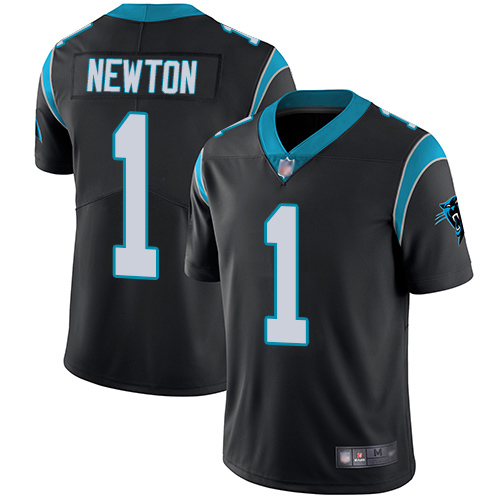 Carolina Panthers Limited Black Men Cam Newton Home Jersey NFL Football #1 Vapor Untouchable